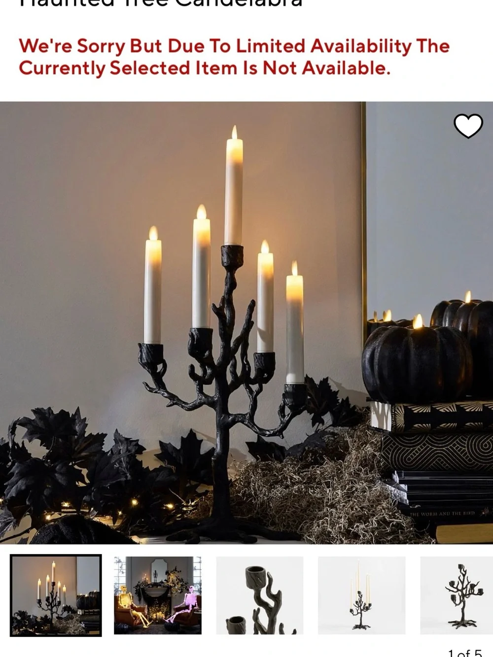 Pottery Barn Haunted Tree Candelabra